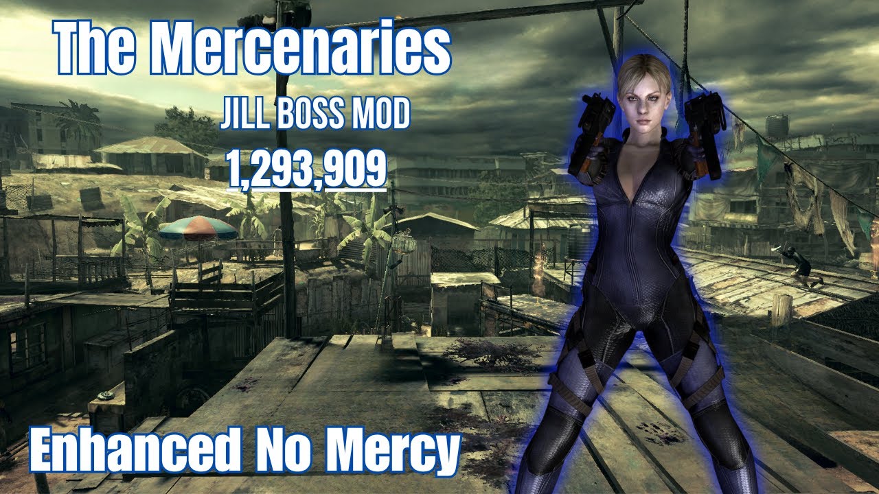 Resident evil 5 | The Mercenaries | No Mercy Mode | Jill Valentine Boss mod | PC