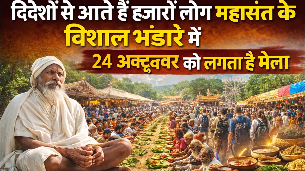 विदेशों से आते हैं हजारों लोग |महासंत के विशाल भंडारे में  जनसैलाब 24 अक्टूबर का ऐतिहासिक मेला #vlog