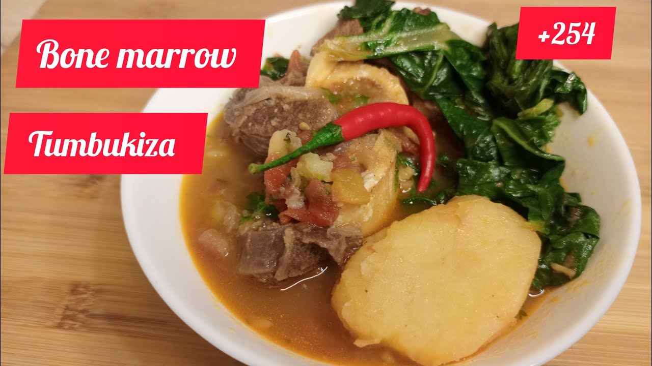 KENYAN TUMBUKIZA BEEF RECIPE/BONE MARROW/HOW TO COOK TASTY BOILED BEEF/POTATOES/SPINACH IN ONE POT