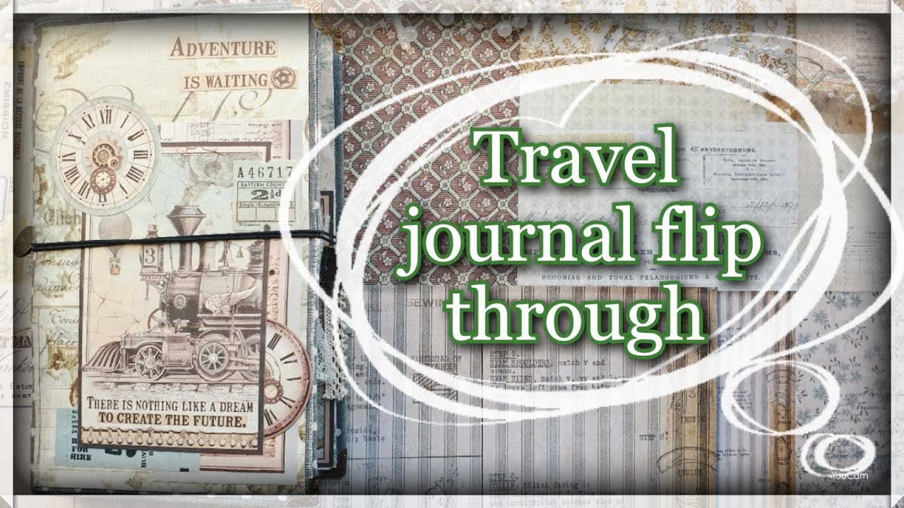 Travel journal (traveler's notebook) flip through