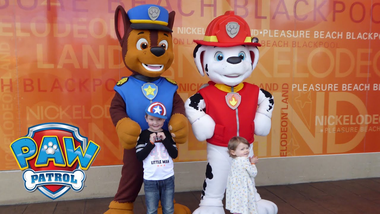 Paw Patrol Meet and Greet Chase & Marshall at Nickelodeon Land Blackpool Pleasure Beach