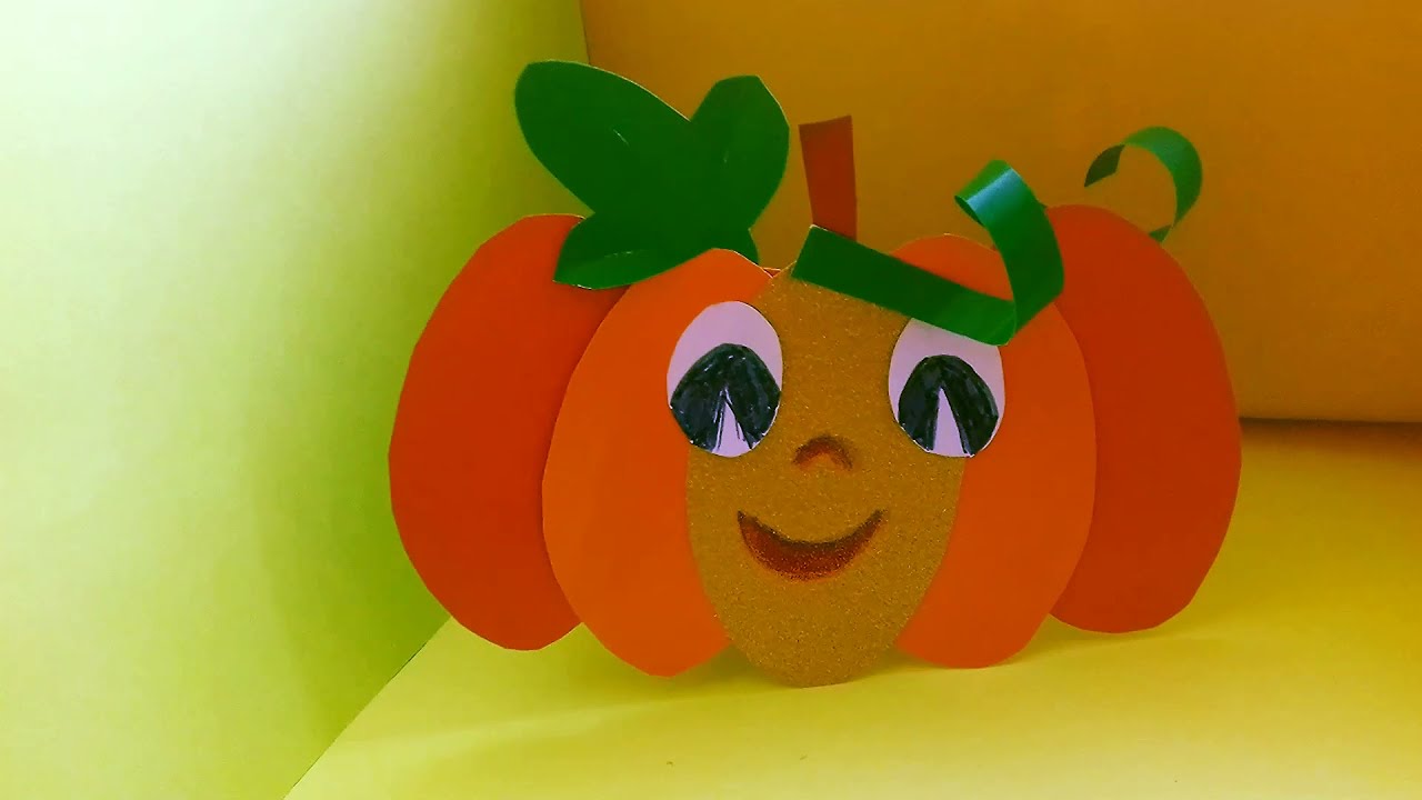 Як зробити гарбуз з паперу / Pumpkin craft DIY