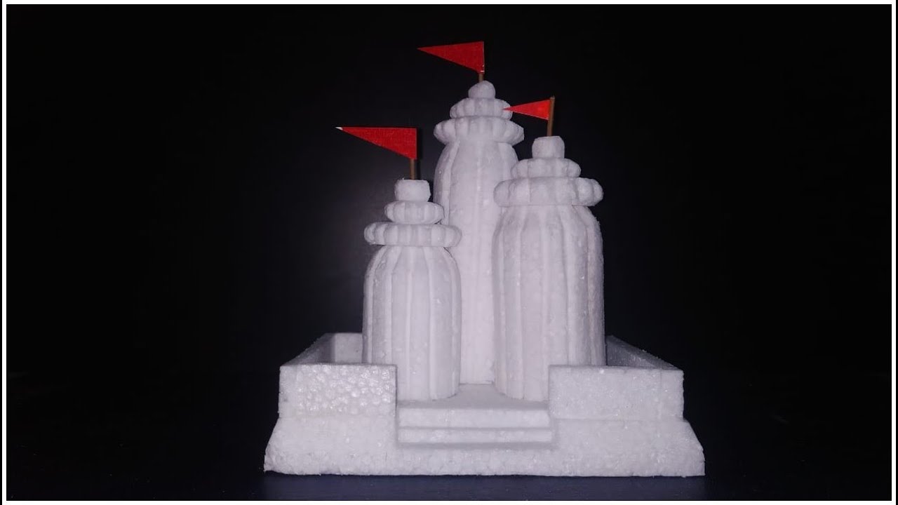 How To Build A Thermocol Temple At Home || Temple|| DIY || Temple Make At Home ||