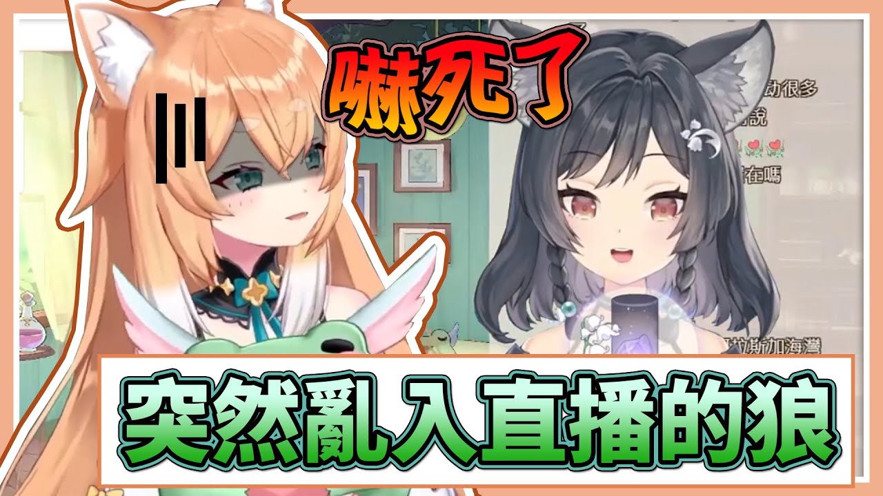 【柴崎楓音】那隻狼亂入楓音直播！傳授武功秘笈！柴：我獲得了早上的快樂【台V精華】