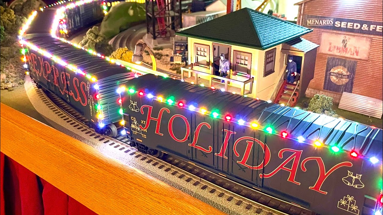Распаковка набора MTH Rail King CSX 4 Car Holiday Express