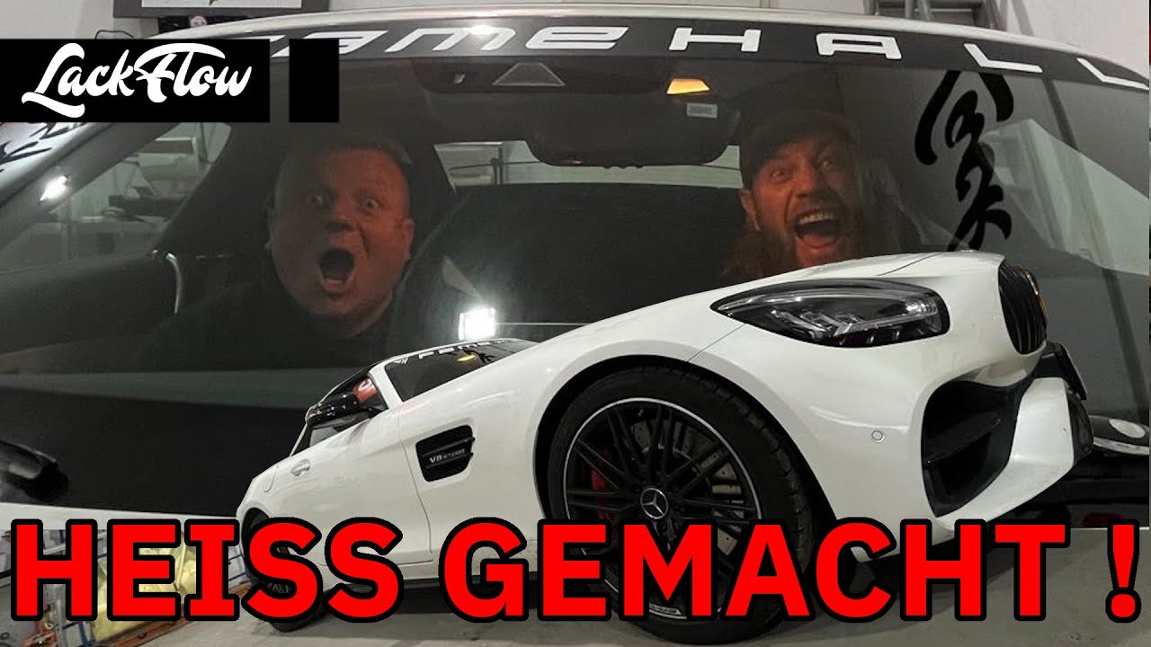 Wir lackieren weiß Perlmutt am AMG GTS Roadster