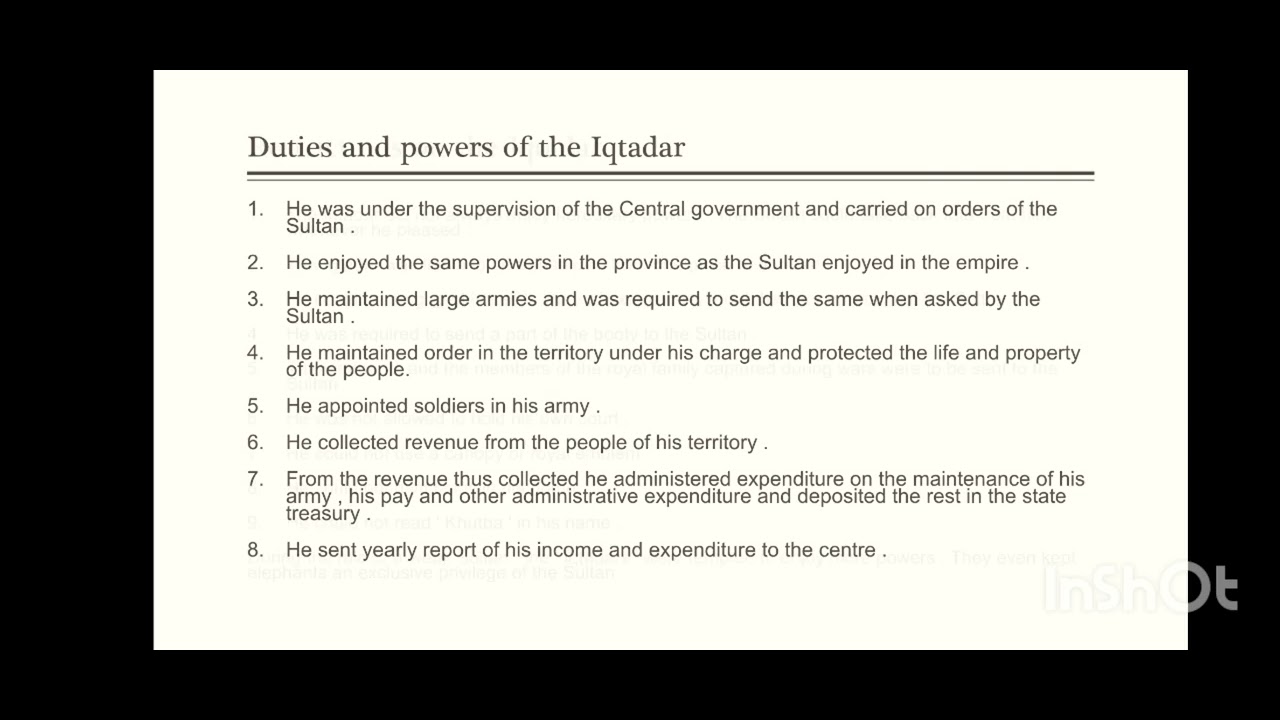 Iqta System | Delhi Sultanate | TYBA | SEM 5 |MODULE 2-A | Administrative Structure