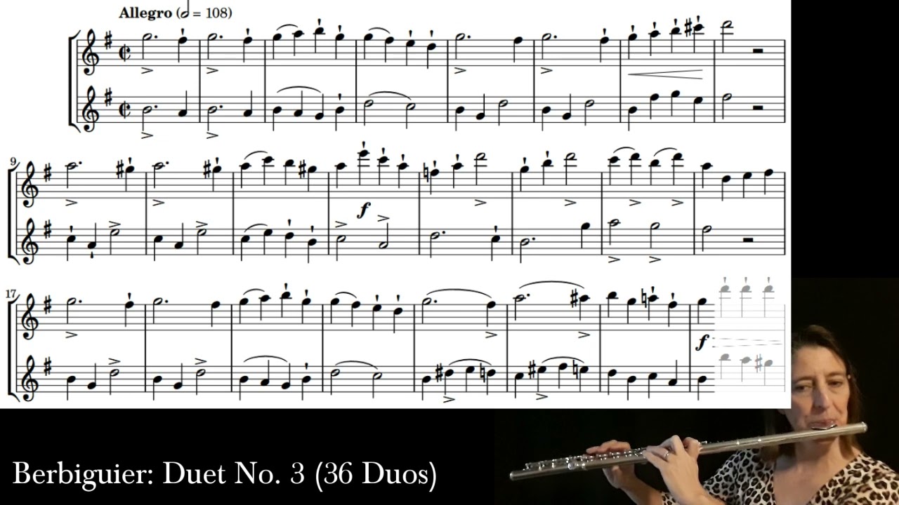 Berbiguier: Duet No. 3 (Play Along) in G