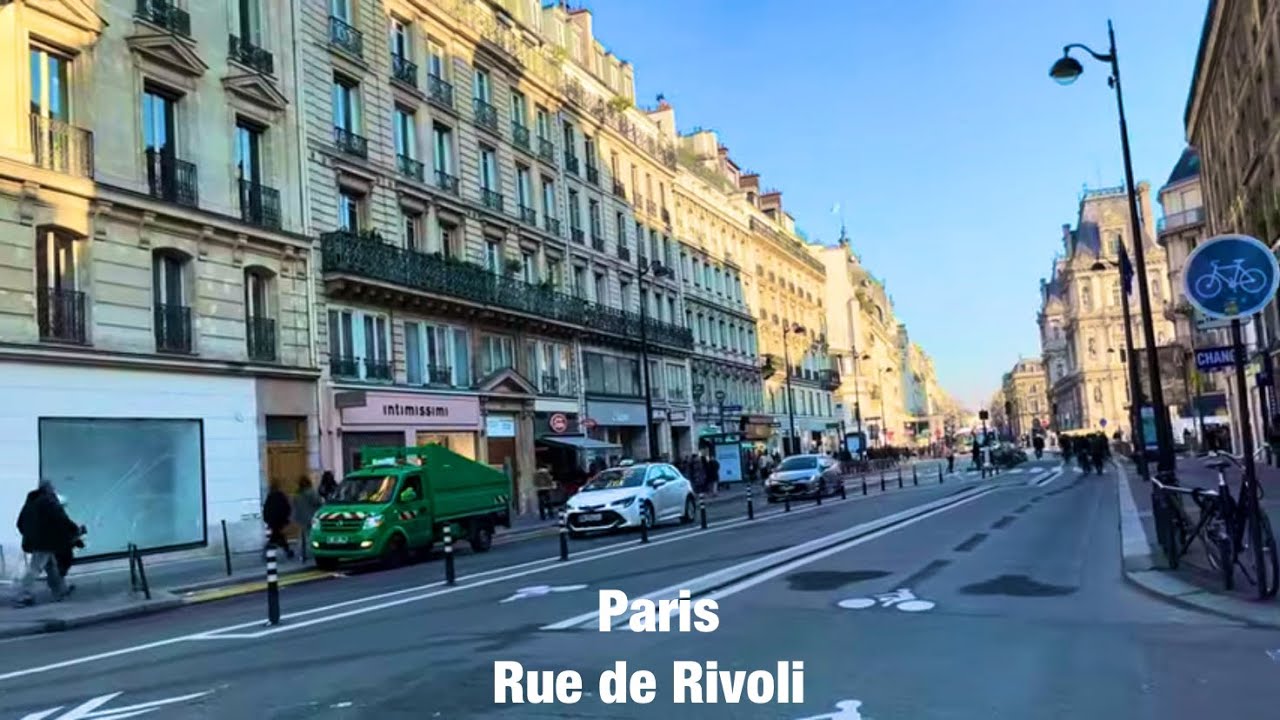 Paris city walks   Rue de Rivoli   Paris,France 4K