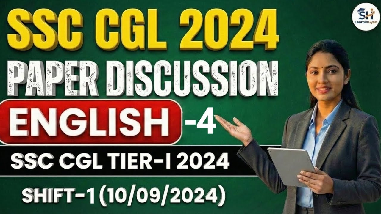 SSC CGL 2024 Tier-1 | English Paper Solution | 10th Sept (Shift 1) | Complete Analysis -4