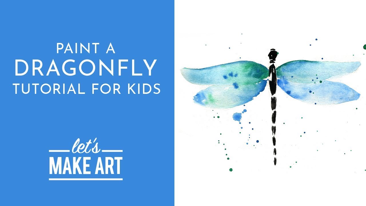 Dragonfly - Watercolor Tutorial for Kids with Sarah Cray