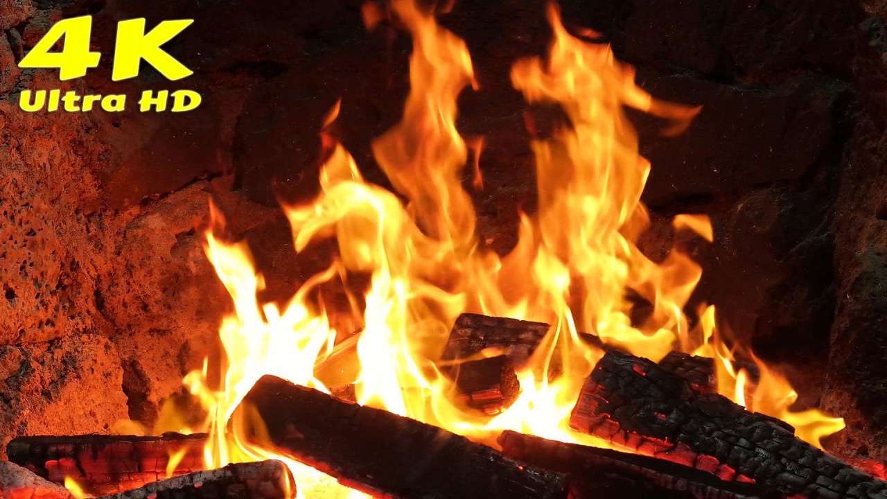 🔥 Forest Cabin With Fireplace. Winter Fireplace White Noise. Calm and cozy fireplace atmosphere