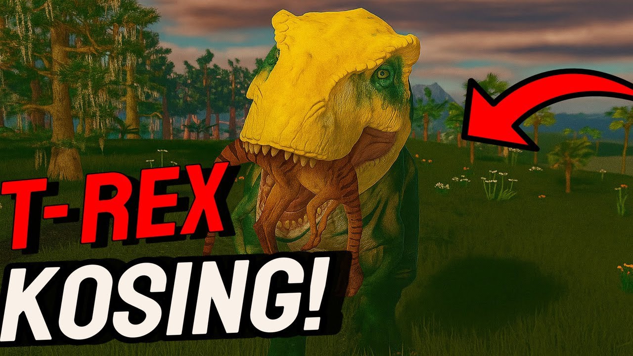KOSING PLAYERS AS A T-REX IN DINOSAUR LIFE ROBLOX!