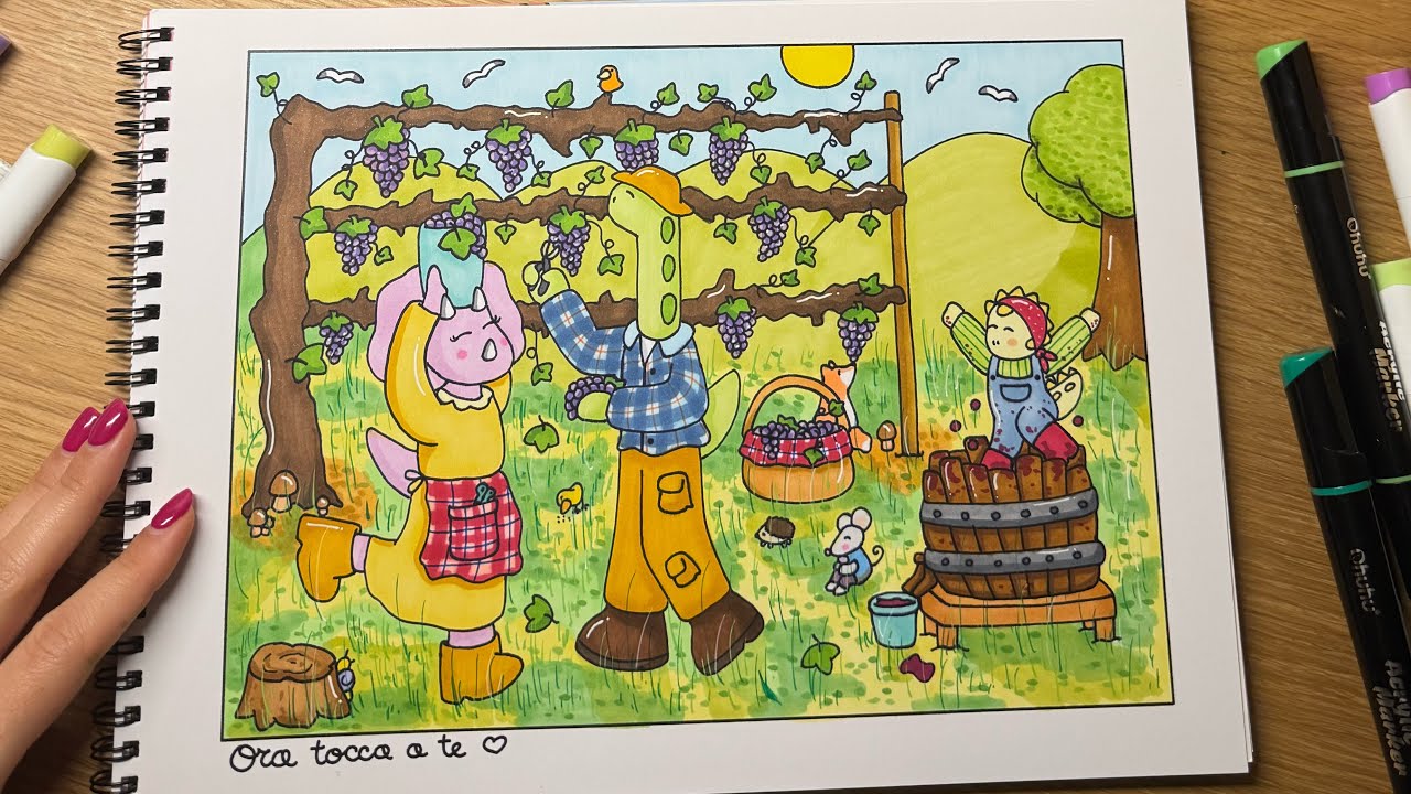 Disegniamo e coloriamo insieme in live🖌️🦕 Dinosauri fanno cose da colorare in autunno🍂 tocca a te!