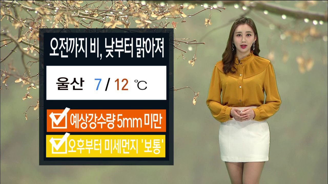 기상캐스터 박지영의 2019년 3월 7일 날씨정보