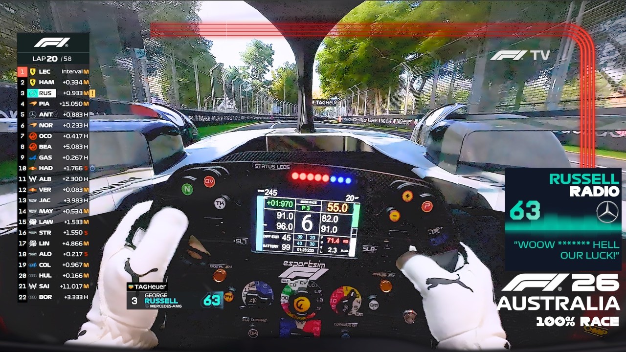 ULTRA REALISTIC F1 2026 - George Russell Mercedes Australia GP 100% Race