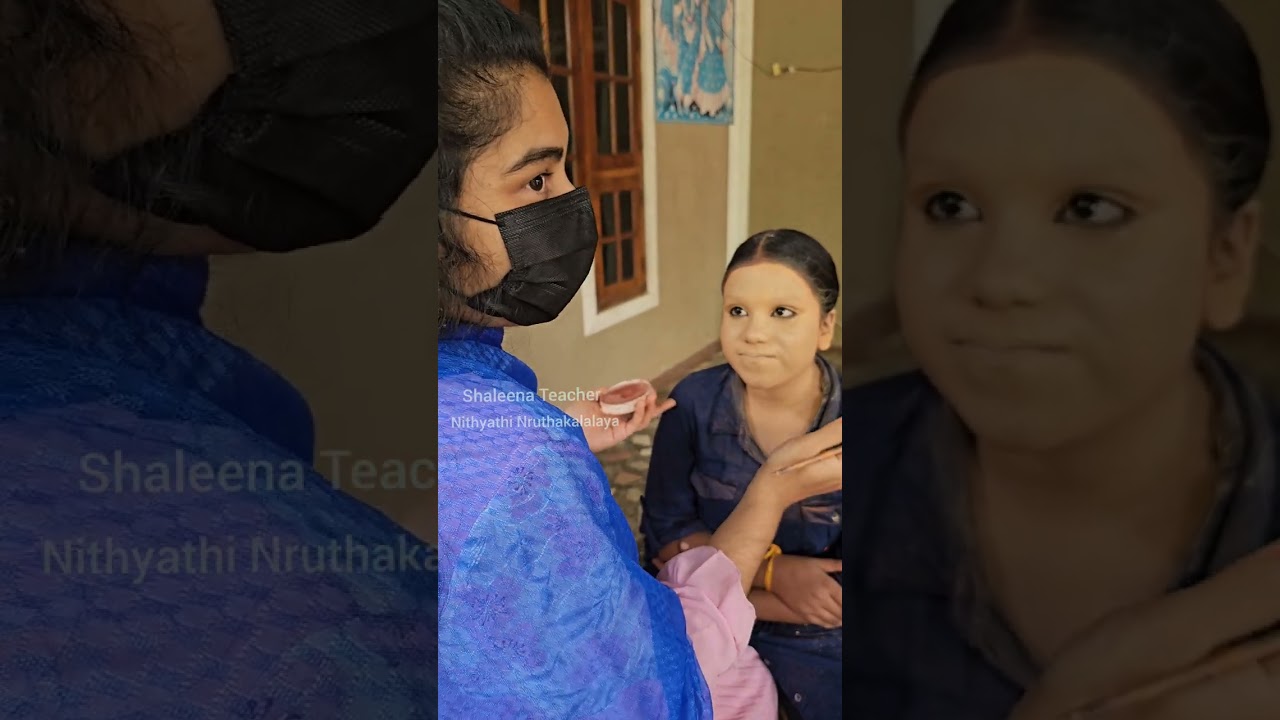 Bharathanatyam Face Makeup In Malayalam | Shaleena Teacher | Nithyathi Nruthakalalaya |
