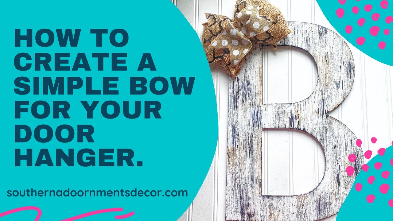 Simple Burlap & Scrap Ribbon Bow for Door Hangers