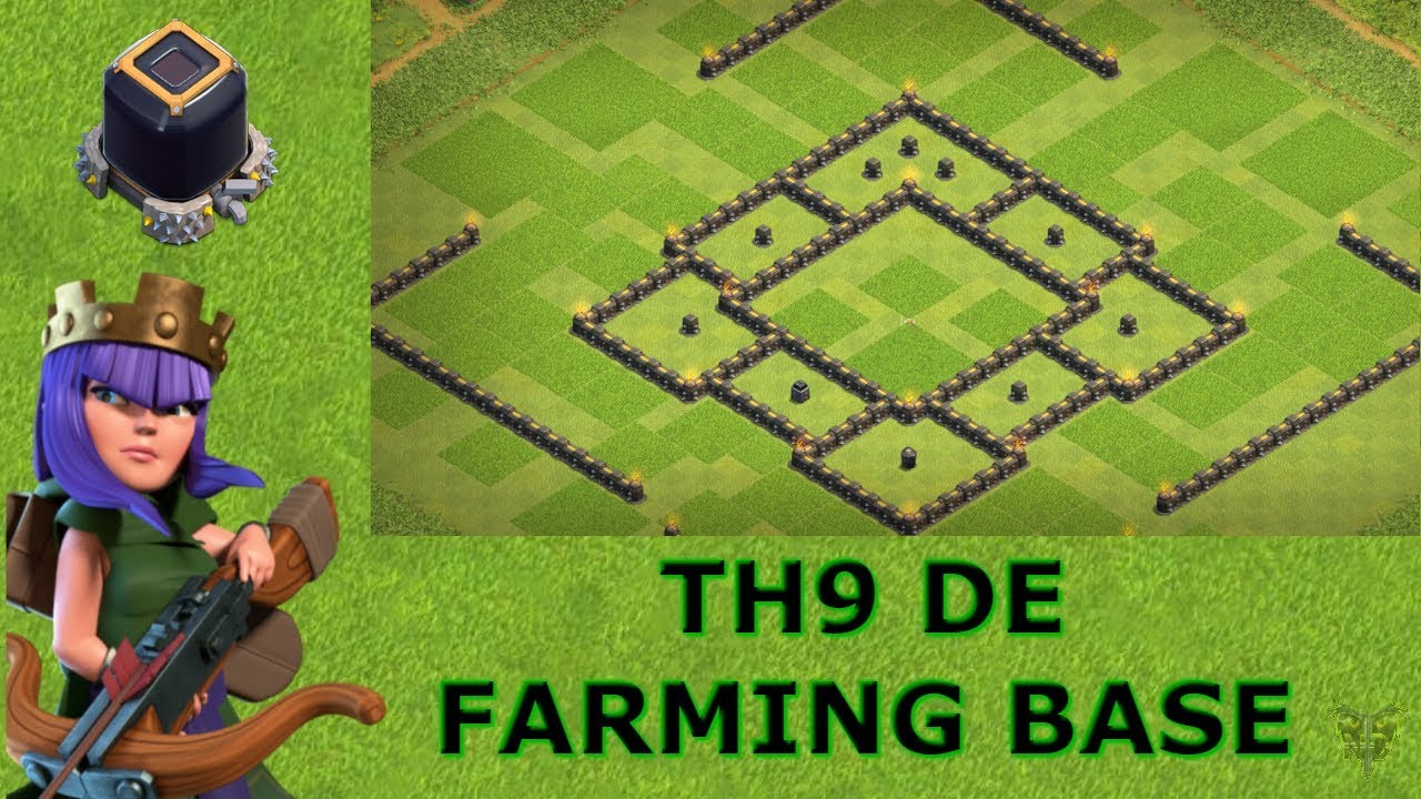 TH9 Dark Elixir Farming Base - Clash of Clans 2018