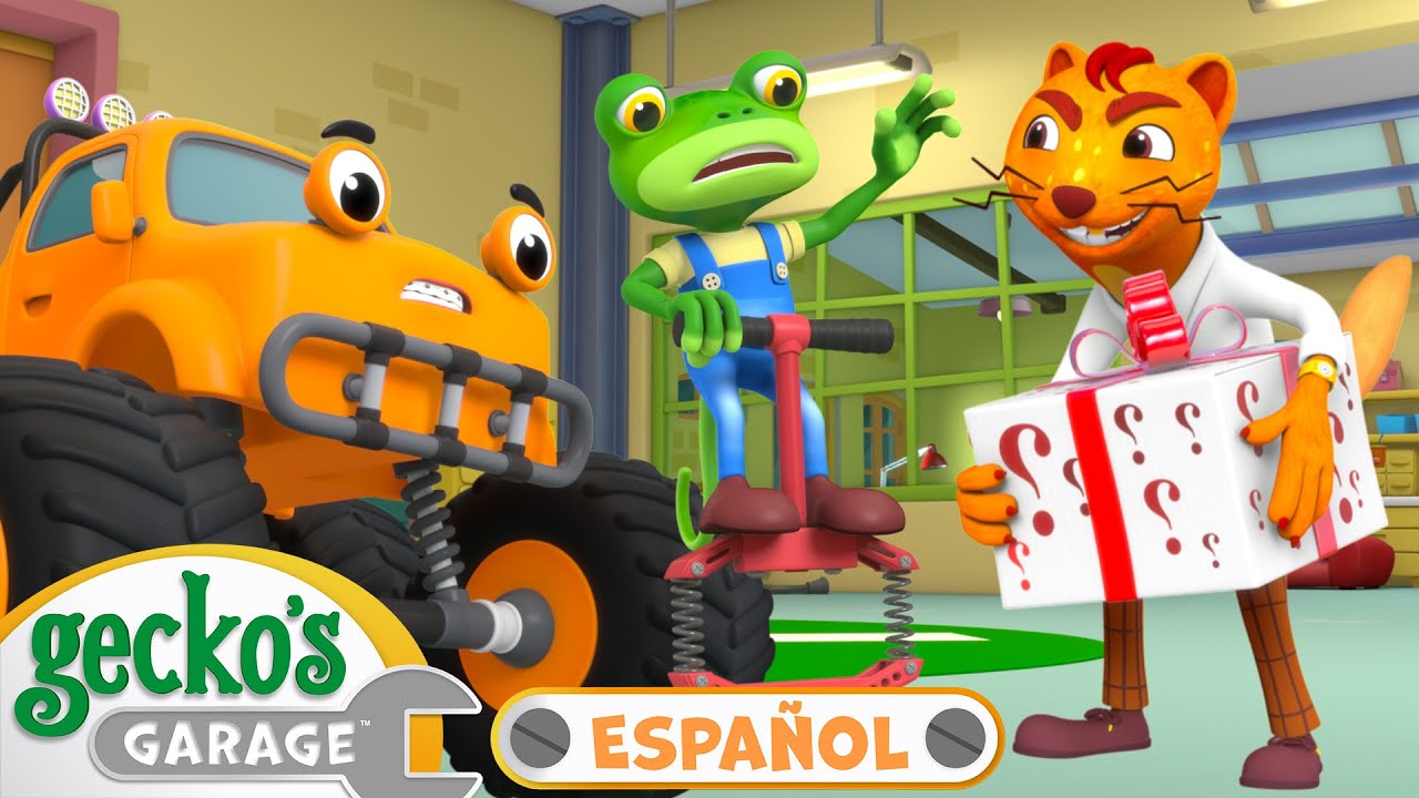 La caja misteriosa 🎁 | 🐸 Garaje de Gecko | Carros para niños | Vídeos educativos