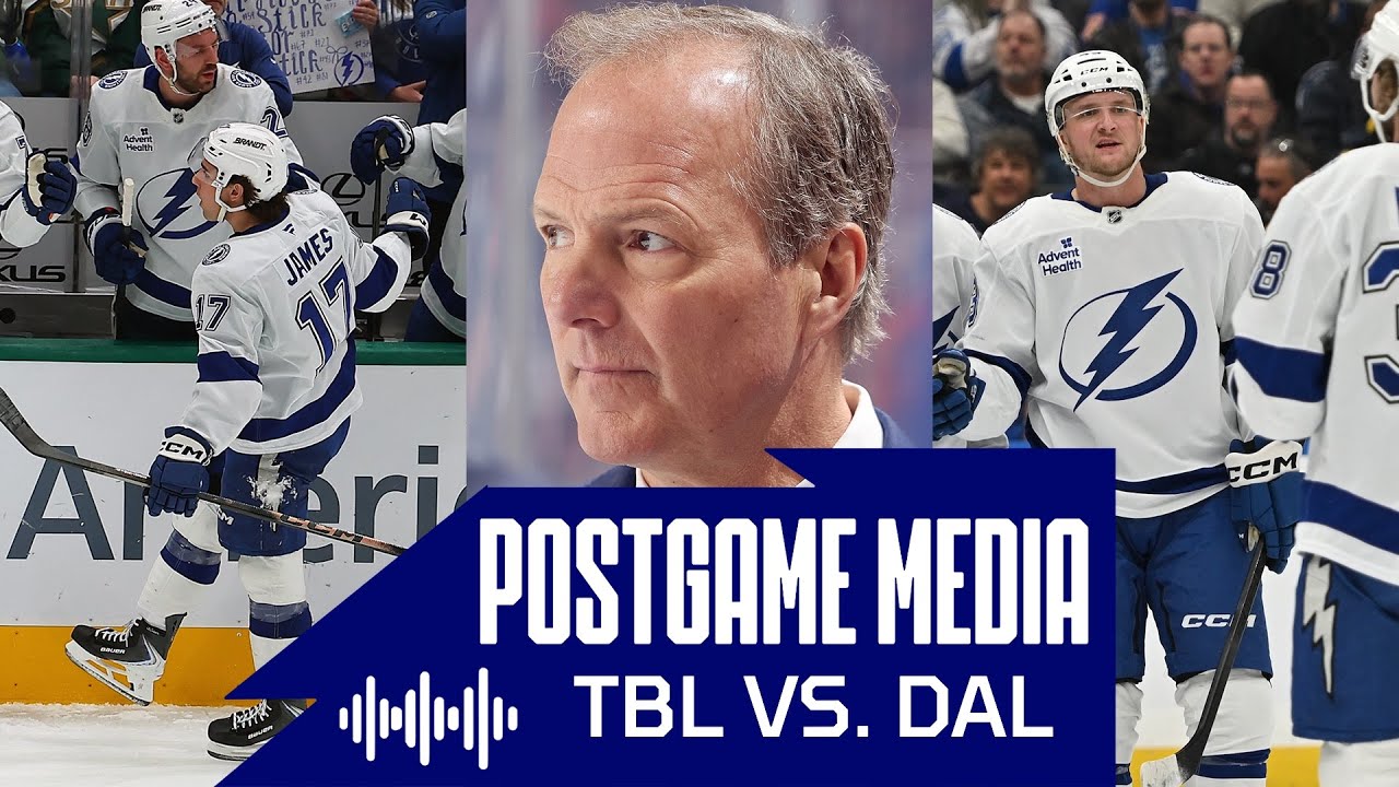 Postgame Media vs DAL | Cooper, Raddysh, James