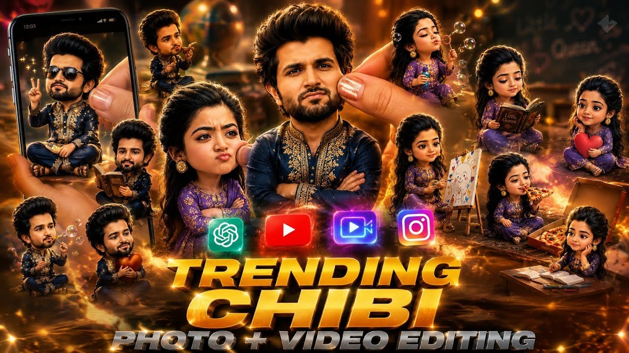 Trending Chibi Cartoon Style AI Photo & Video  Editing |ChatGPT Photo Prompt |Trending Photo Prompt|