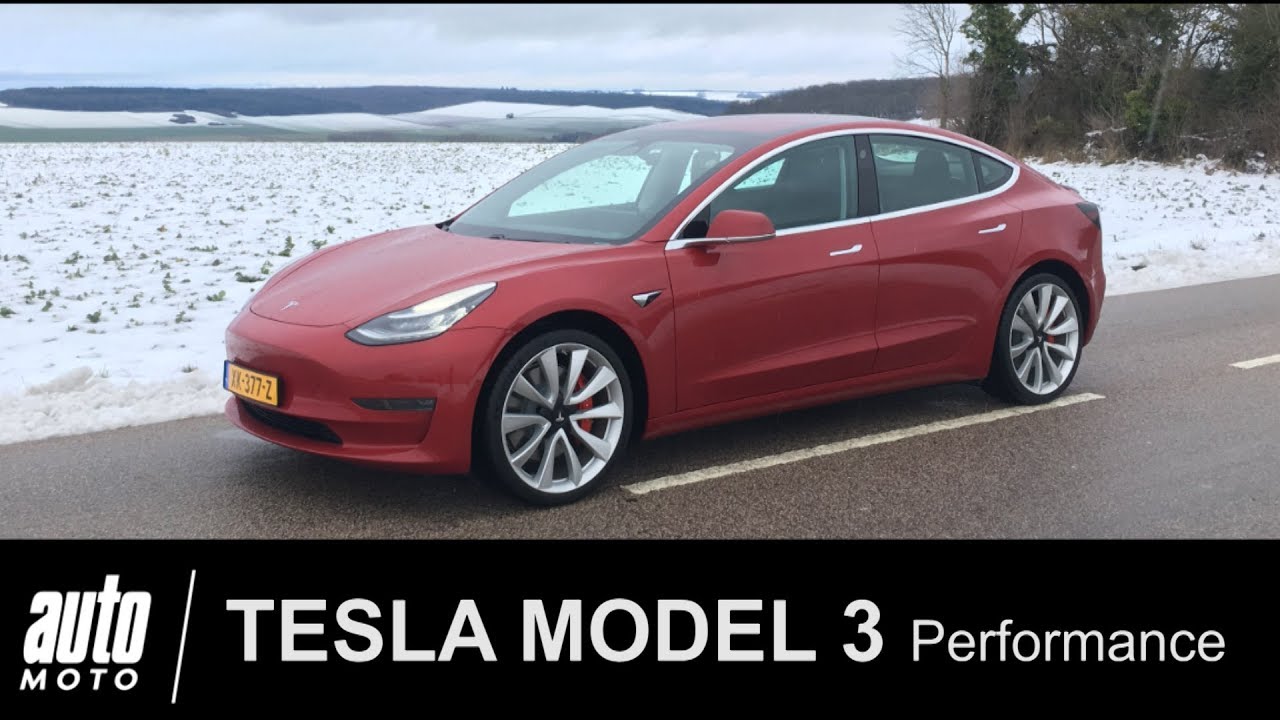 Tesla MODEL 3 Performance 1er ESSAI en France POV Auto-Moto.com