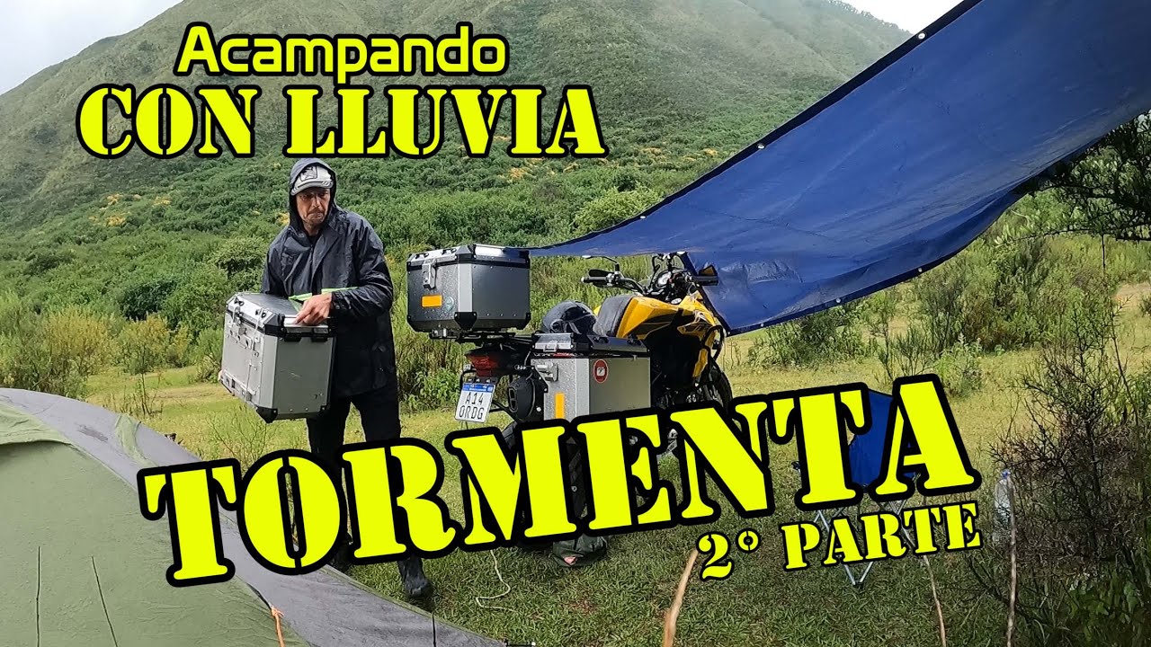 TORMENTA - LLUVIA SERENA - Acampando con lluvia #motoviajes #viajes #catamarca #benelli #turismo
