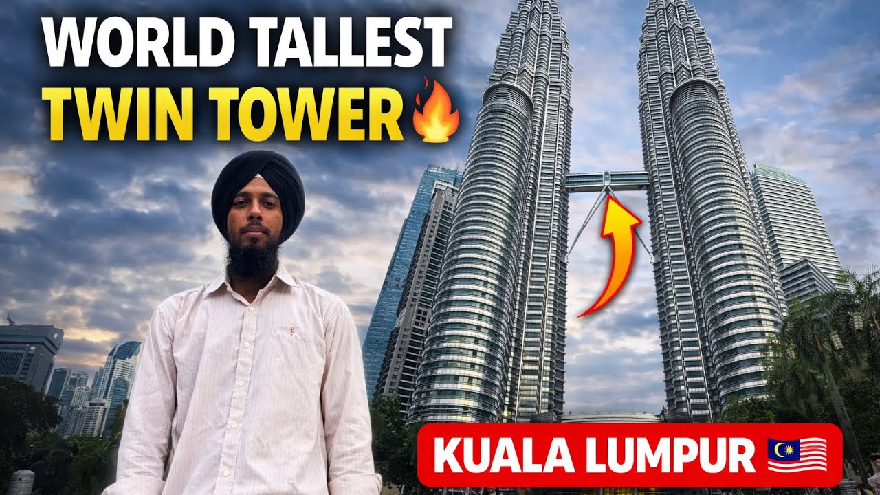 World Tallest Twin Tower 😱 Kuala Lumpur Roof Top View | Malaysia 🇲🇾 | Love Bhangu 