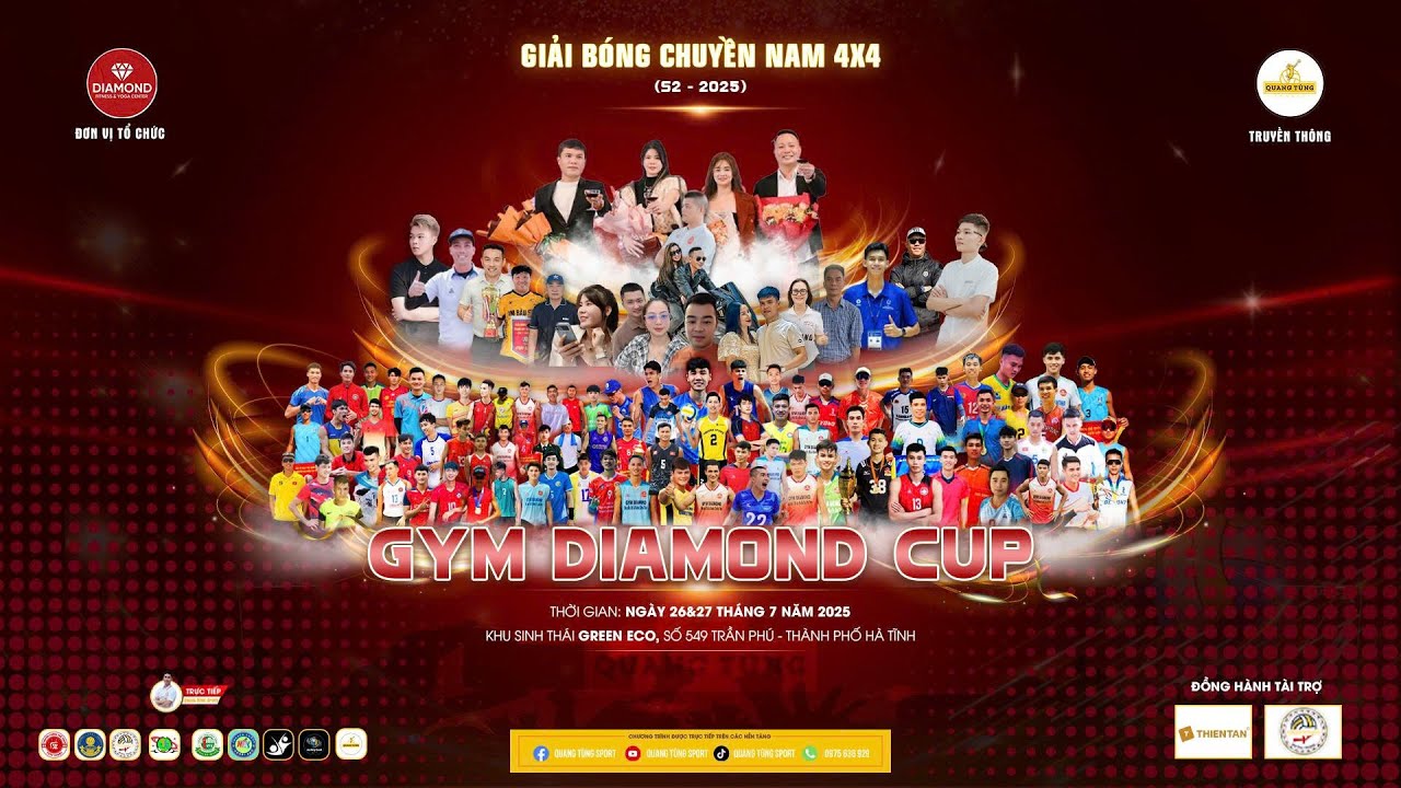 🔴Trực tiếp:🌺  GIẢI BÓNG CHUYỀN NAM 4X4  GYM DIAMOND🌺