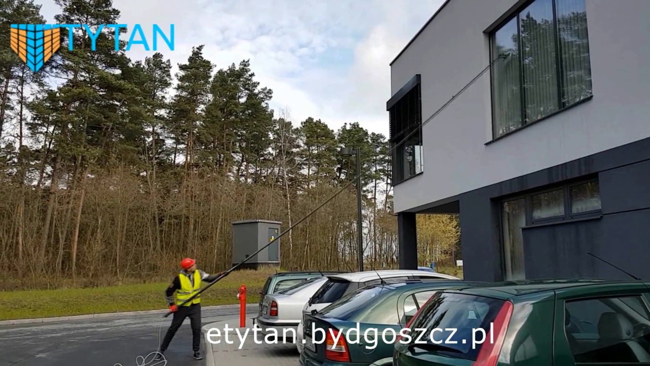 Mycie okien, elewacji, dachów wodą demineralizowaną