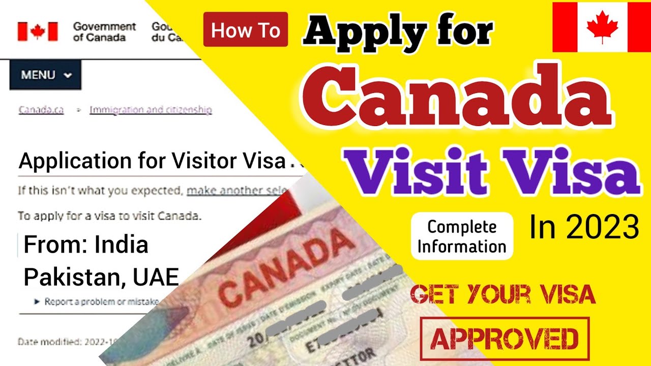 How To Apply Canada Visit Visa Online 2023 | Get Tourist Visa For Canada from India | Pakistan | UAE
