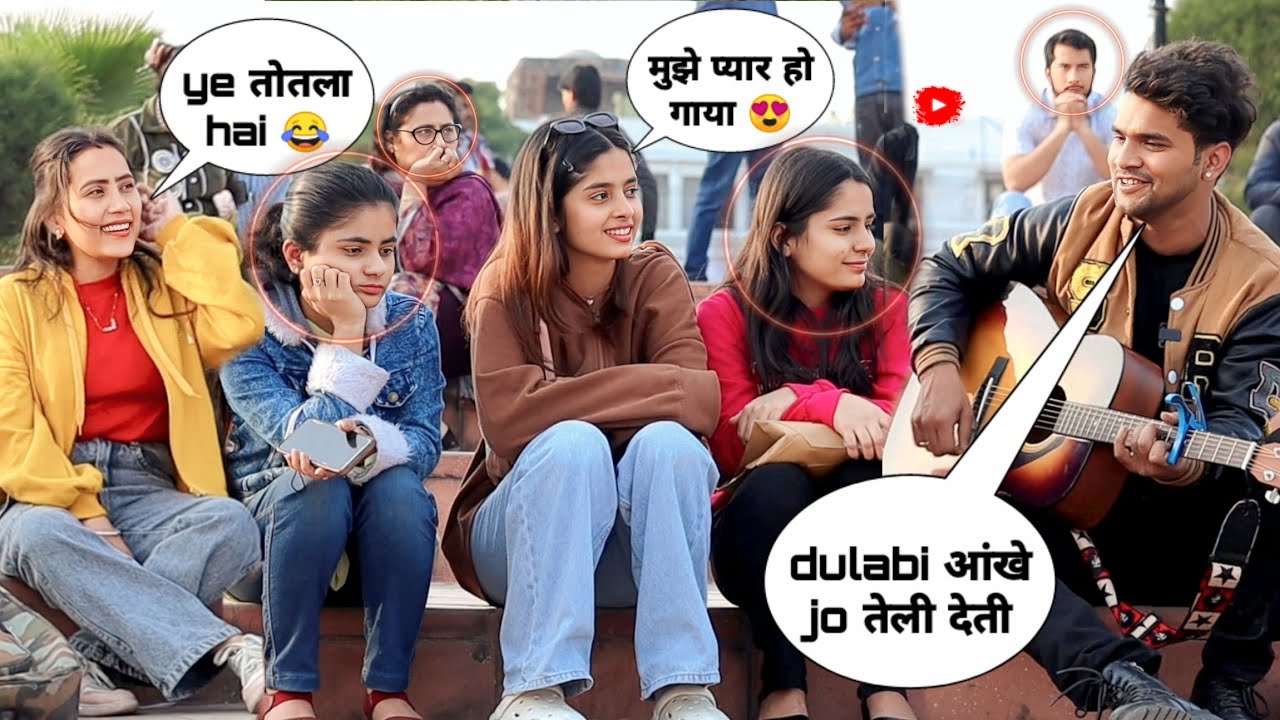 totla Singing For Cute girls Husn X Gulabi | Aankhen | Sad Songs Reaction Video | iklakh sainy