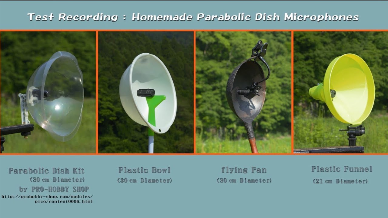 DIY Parabolic Microphones - ￥100ショップでパラボラマイクを作ろう！