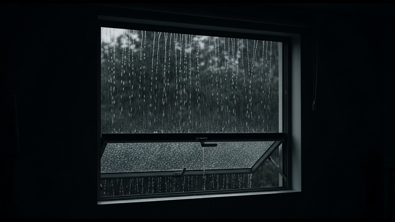 Rain Sound On Window with Thunder SoundsㅣHeavy Rain for Sleep, Study and Relaxation, Meditation