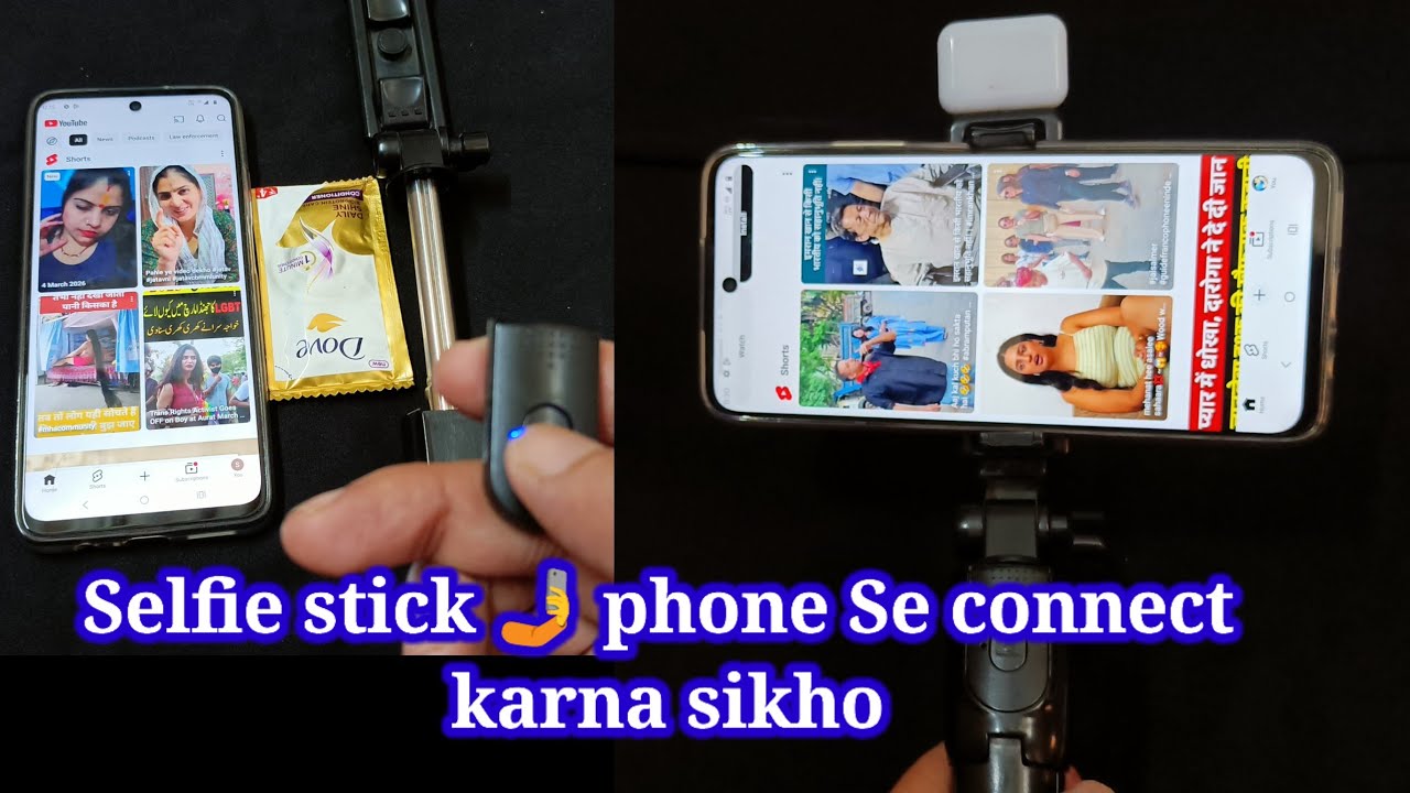 Connect the selfie stick to your phone via Bluetooth