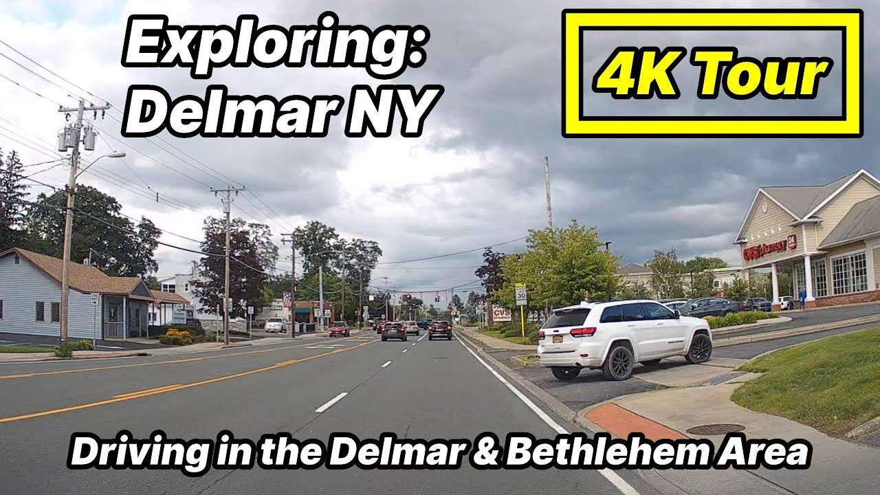 Delmar NY | Delaware Avenue & Bethlehem NY Area | Dashcam Tour [4k]