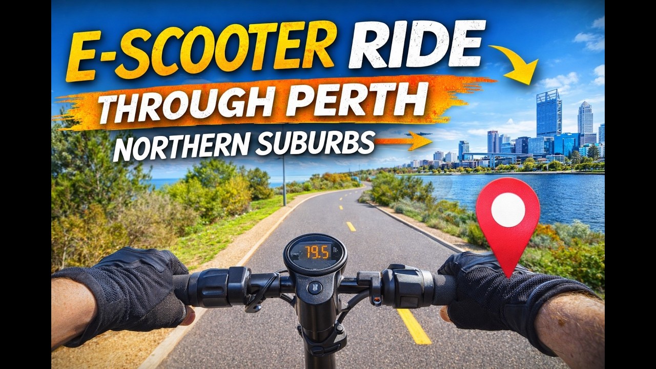 Escooter ride to Hillarys suburb in Perth