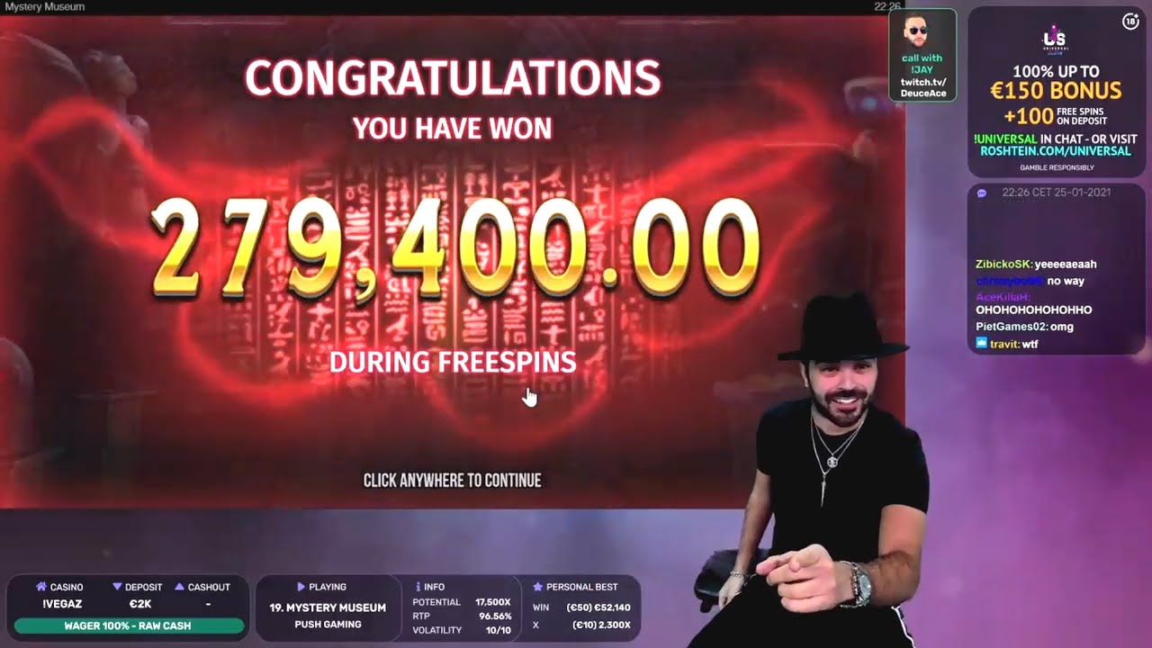 ROSHTEIN- Best Win On Mystery Museum 100 Euro Bet