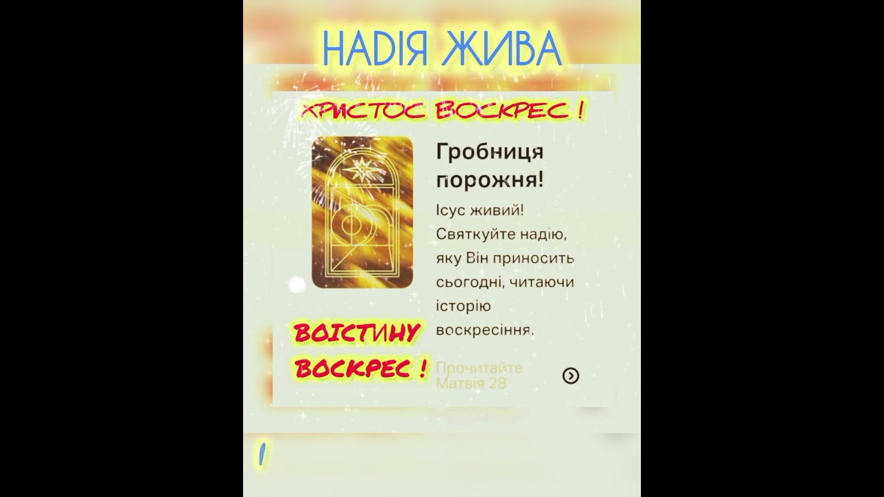 ХРИСТОС ВОСКРЕС! Воістину воскрес 