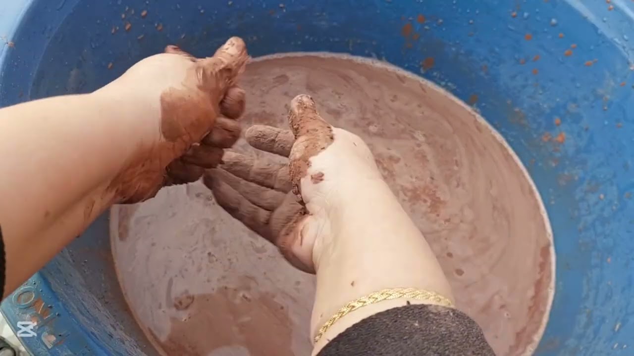 Pure Red Mud Dirt | Water Crumbling | muddie | Satisfying | ASMR 