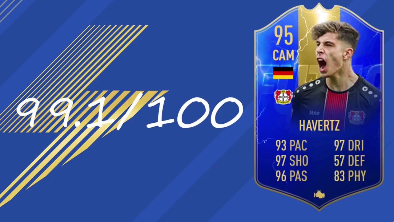 95 TOTS Kai Havertz FIFA 19 Ultimate Team Player Review