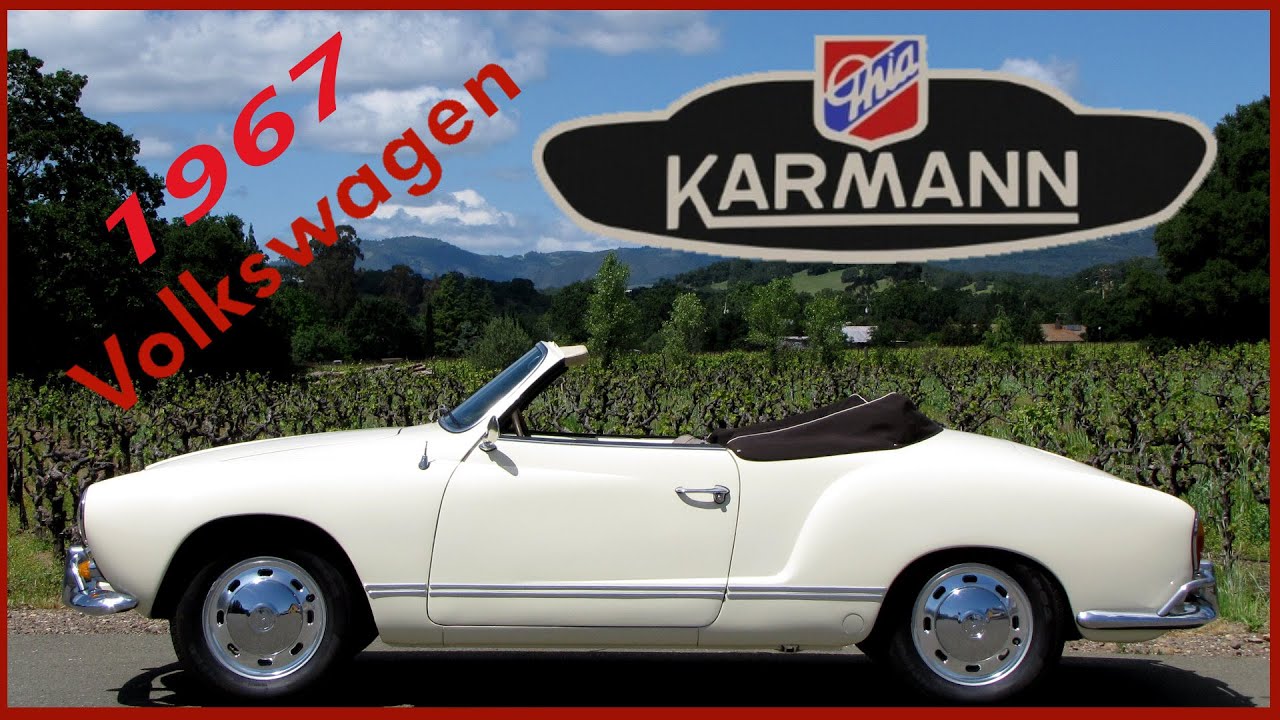 Lotus White 1967 Volkswagen Karmann Ghia Convertible