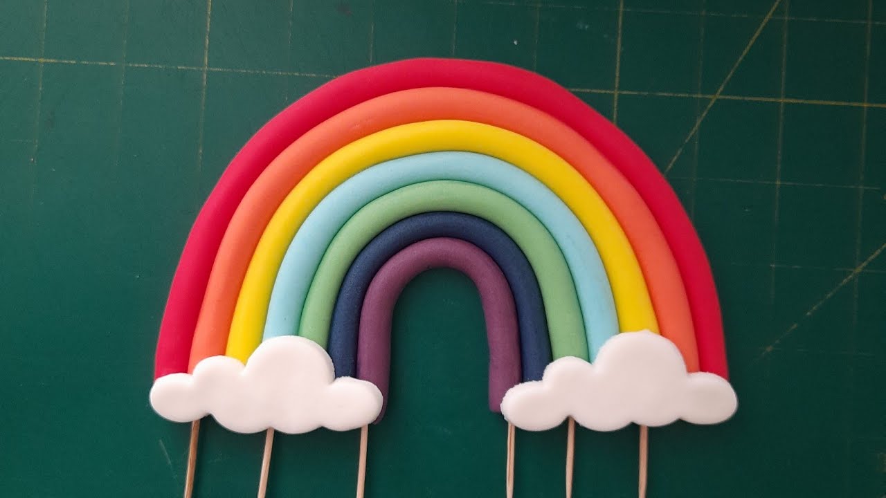 #Şeker Hamurundan GÖKKUŞAĞI Nasıl Yapılır?/How to Make RAINBOW with Sugar Paste?🌈