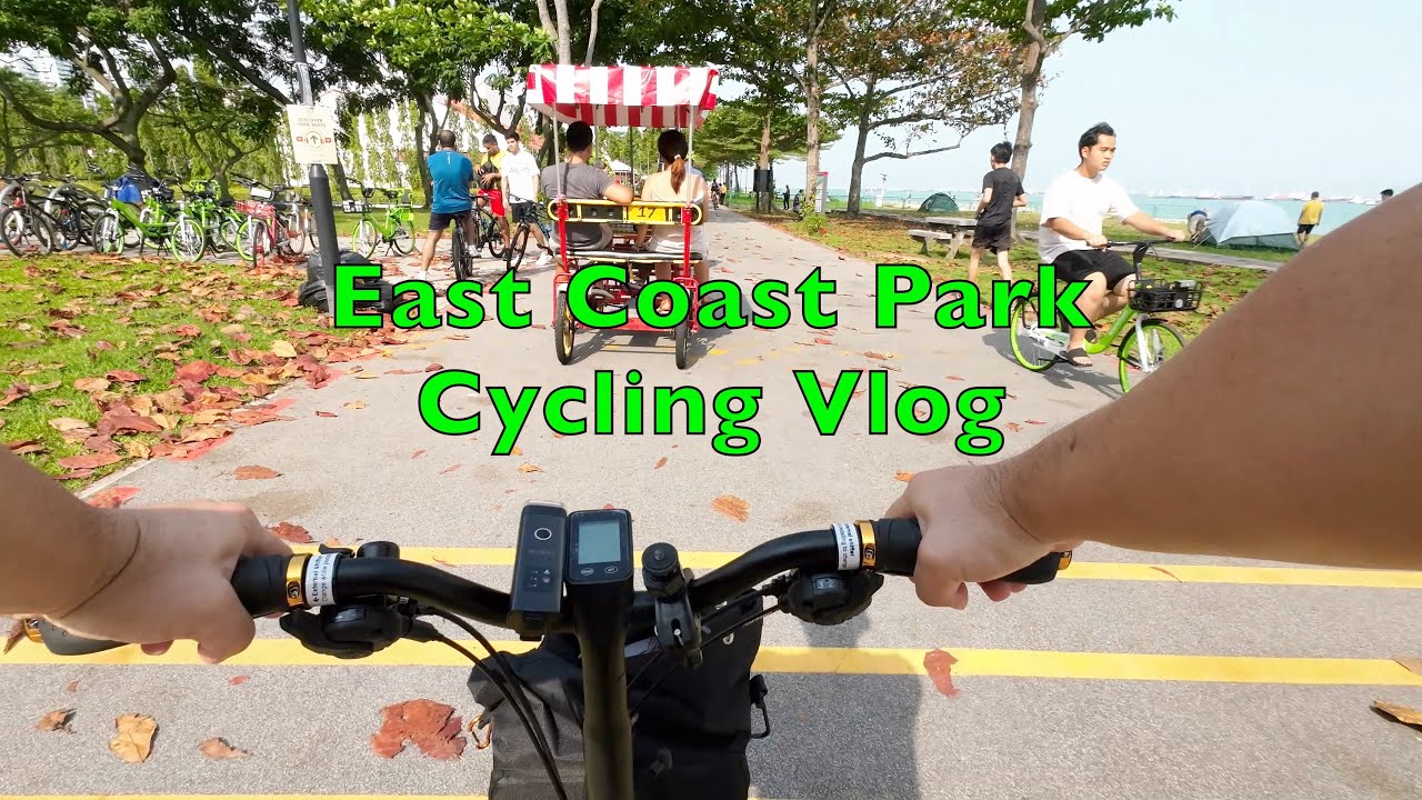East Coast Park Cycling Vlog 4k #cycling #beach #singapore