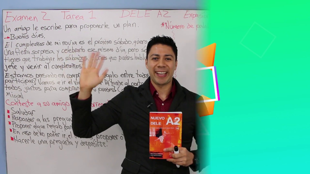 NUEVO DELE A2. PRUEBA ESCRITA. Examen 2. Tarea 1.