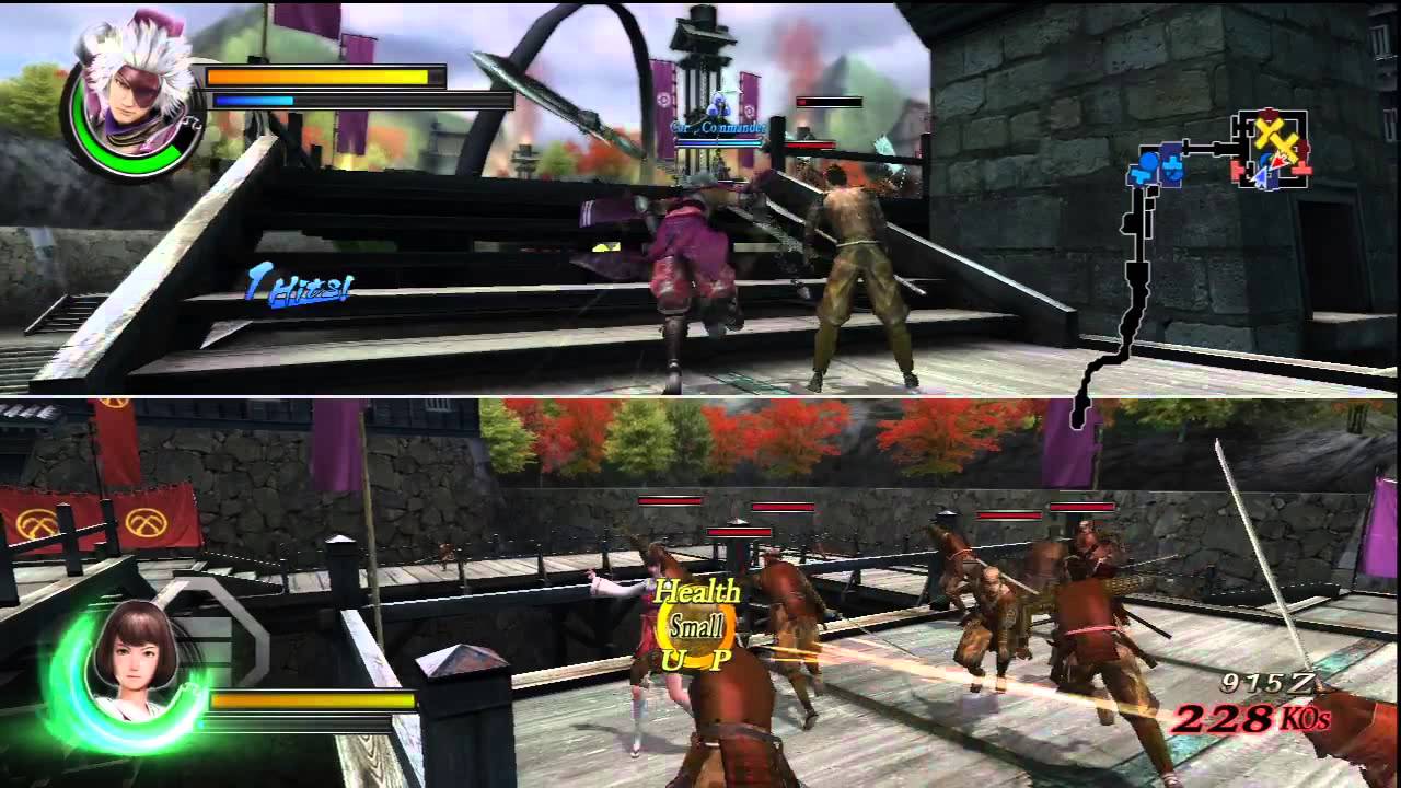 Sengoku Basara: Samurai Heroes - 2 player co-op mode - Motochika's story