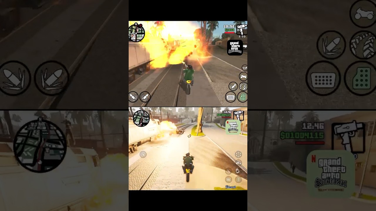 GTA San Andreas(2013) vs GTA San Andreas Netflix Definitive Edition (2023) Mobile Version Difference