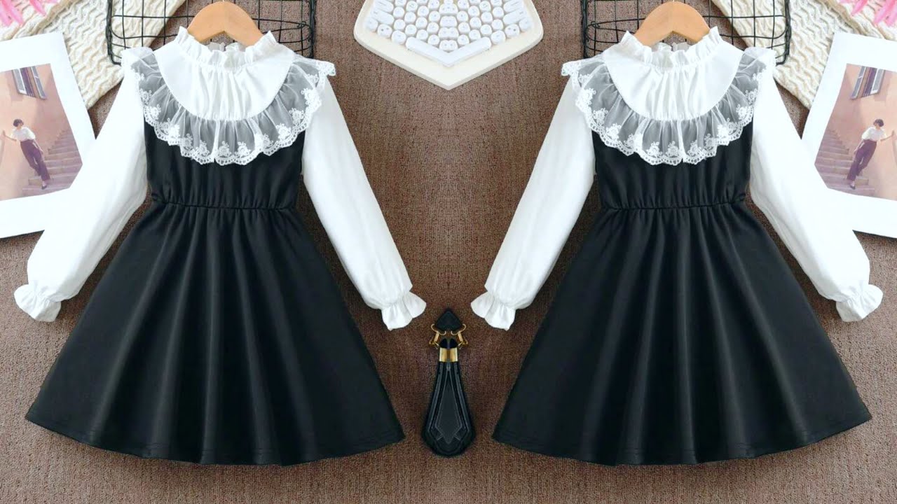 Very Easy Umbrella Cut Full Sleeve Ruffled Baby Frock Cutting and Stitching | Baby Frock Design