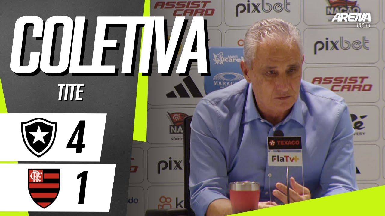 COLETIVA TITE | AO VIVO | Botafogo 4 x 1 Flamengo - Brasileir&atilde;o 2024